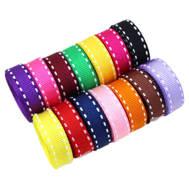 (25 Yards/Roll) 3/8\'\' (10mm) Grosgrain Colored Ribbon Wholesale Gift Wedding Baking Ribbons