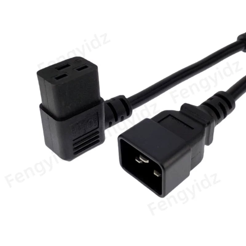 IEC 320 C20 to C19 Male to Female Power Adapter Right / Left Angled Extension cable 30cm Server/PDU Power Cord