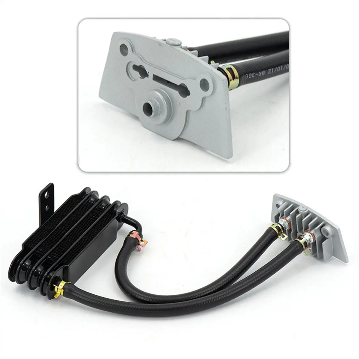 Super Sale Aluminum Universal Motorcycle Oil Cooling Cooler Radiator Oil Cooler Set 158mm Black