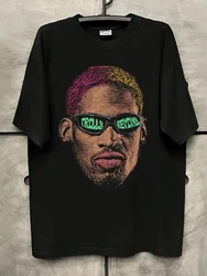 Dennis Rodman Short Sleeve T Shirt Men Street Hip Hop T-shirt Vintage Fitness Tees O-neck Cotton Tops Fashion Casual Women Shirt