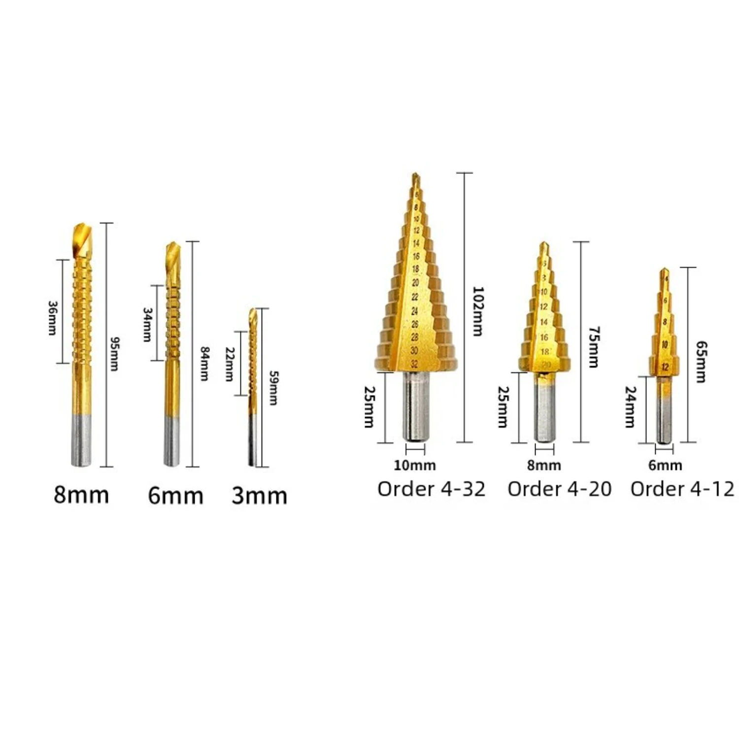 High-speed Steel 6-piece Tower Drill Slotting Sawtooth Set - Precision Cutting & Drilling Kit for Cross-border Projects