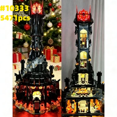 

Black Tower Dark Model Building Blocks Kit Bricks Creative Icons MOC Brick Decor Toys For Kids Adult Collection Gifts 5471Pcs