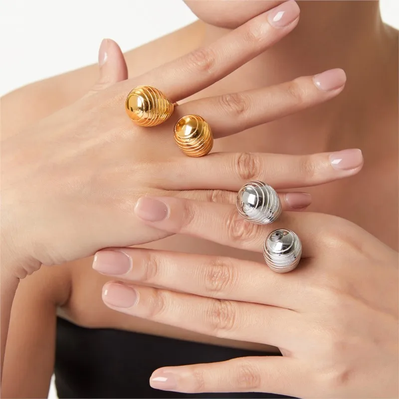 Fashion Smooth Mirror Surface Rings For Women Stainless Steel Gold Silver Color Women's Finger Ring Luxury Designer Jewelry