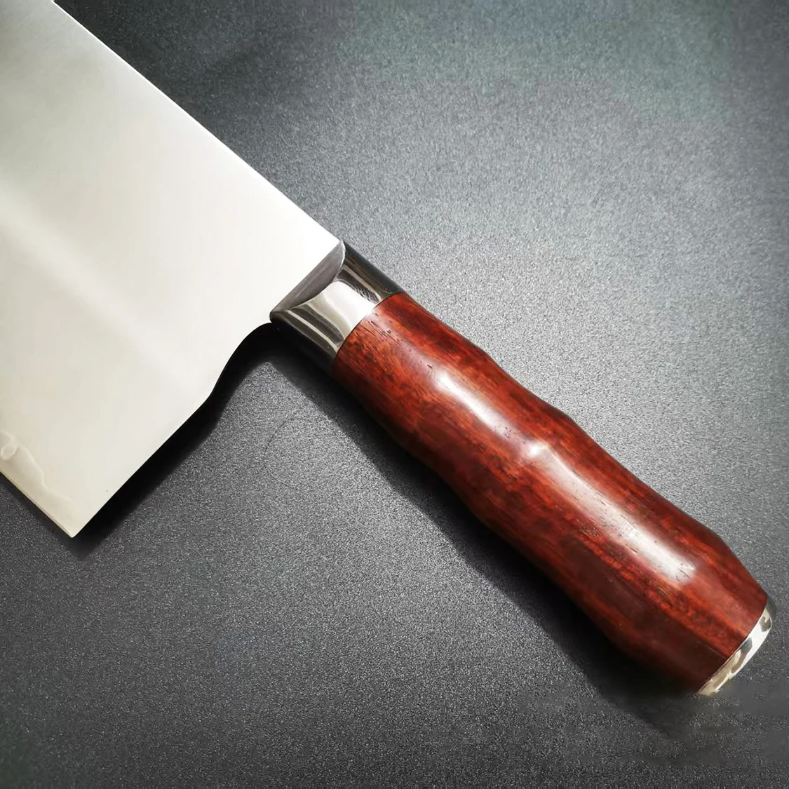 8 Inch Chinese Chef Knife Sanmai-gawari Steel 10Cr15CoMov Blade Wood Handle Slicing Cleaver Messer Kitchen Knife Cooking Tools