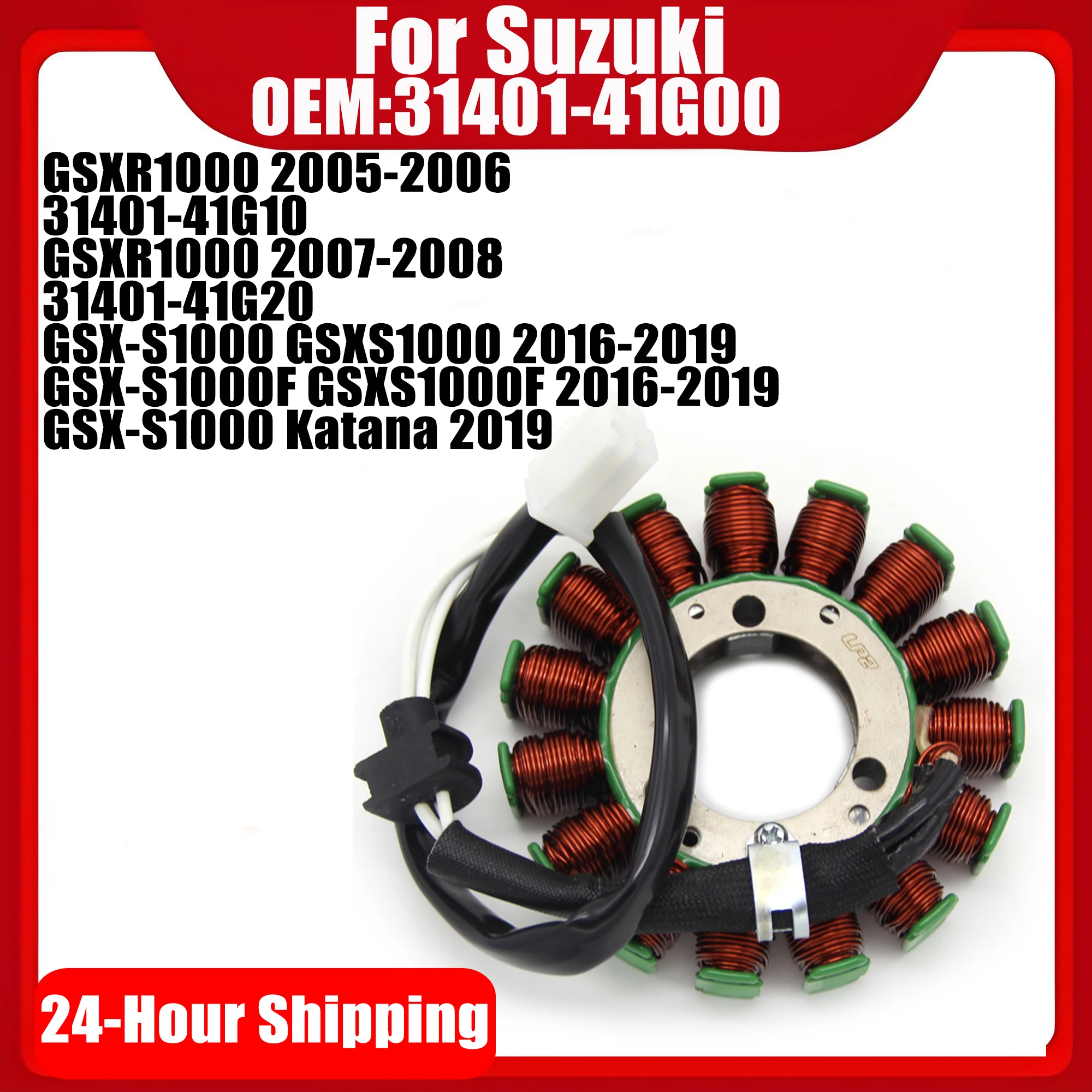 

Motorcycle Magneto Stator Coil For Suzuki GSXR1000 GSX-R GSXR 1000 GSX-R1000 2005 2006 2007 2008 31401-41G00