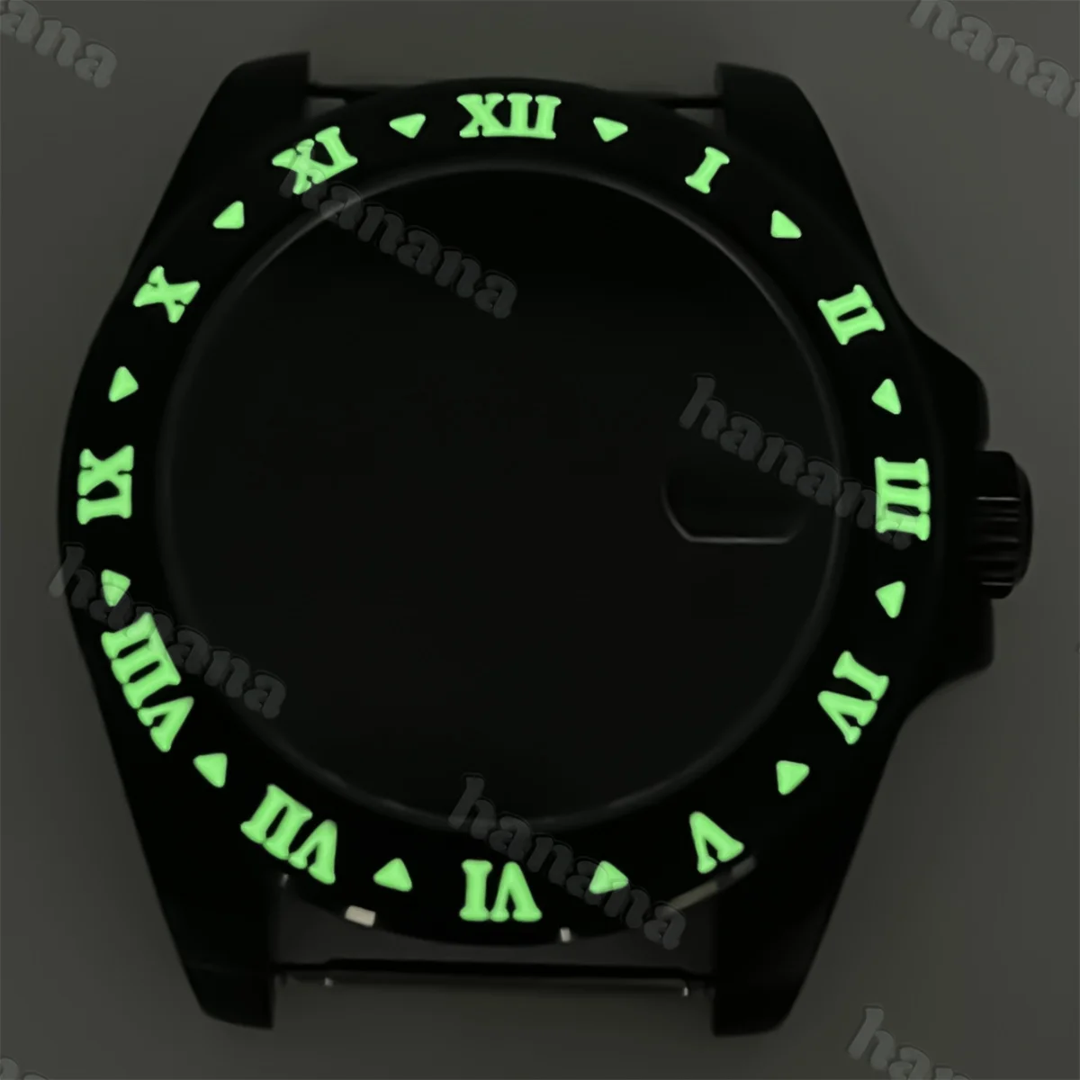 NH35 Angka Romawi Bezel Tetap Hitam Casing Bercahaya Tahan Air Kaca Safir Cocok NH34 35A NH36 Ronda515 ETA2824 Gerakan PT5000