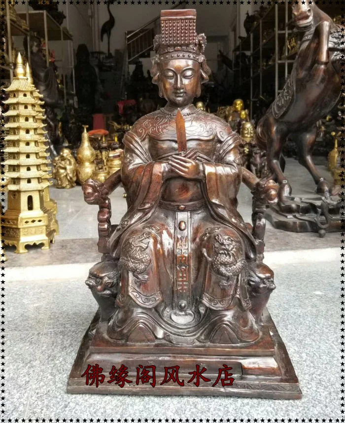60 CM large -HOME House efficacious Talisman Protection fujian Mazu Goddess Matsu Sea  Goddess FENG SHUI bronze art statue