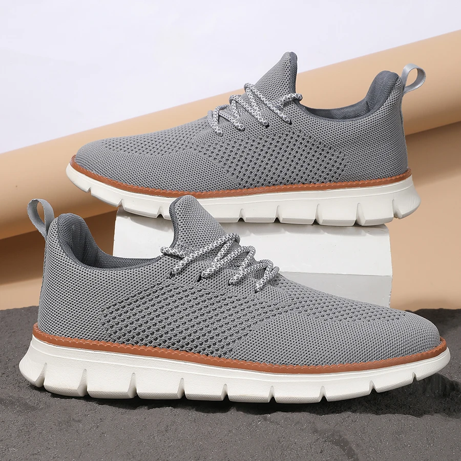 

Мужские повседневные кроссовки, легкие, мягкие, удобные осенние спортивные кроссовки на плоской подошве для взрослых, спортивная обувь с дышащей сеткой, большие размеры