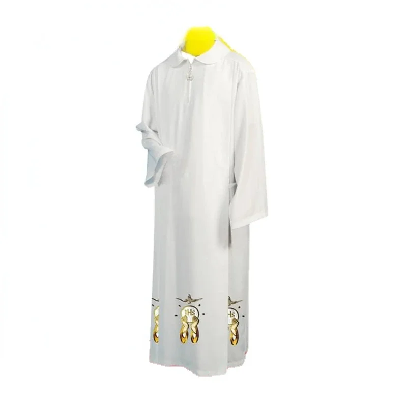 Clergy Alb Church Garment Priest White Vestment Worship Albs Robe Gown Clerical Liturgical Clothing Pastor Priester ALB