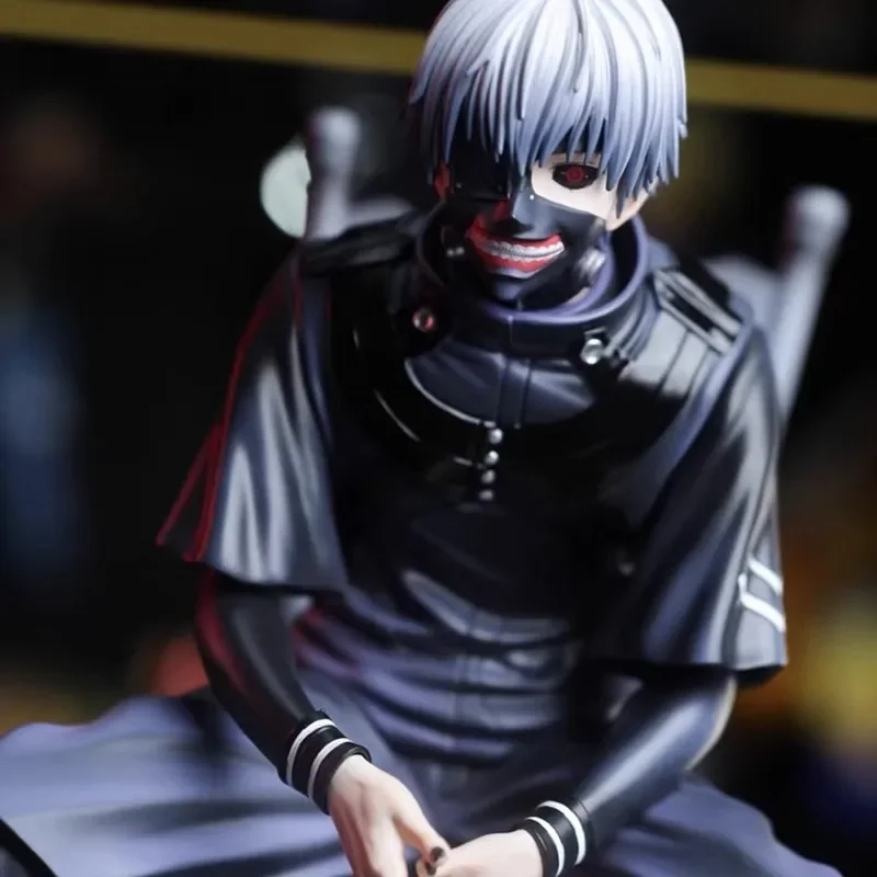 جديد Kaneki كين تمثال الغول أنيمي الشكل الجلوس الموقف 2 رؤساء الأسلحة بولي كلوريد الفينيل تمثال ديكور جمع نموذج هدية لعبة