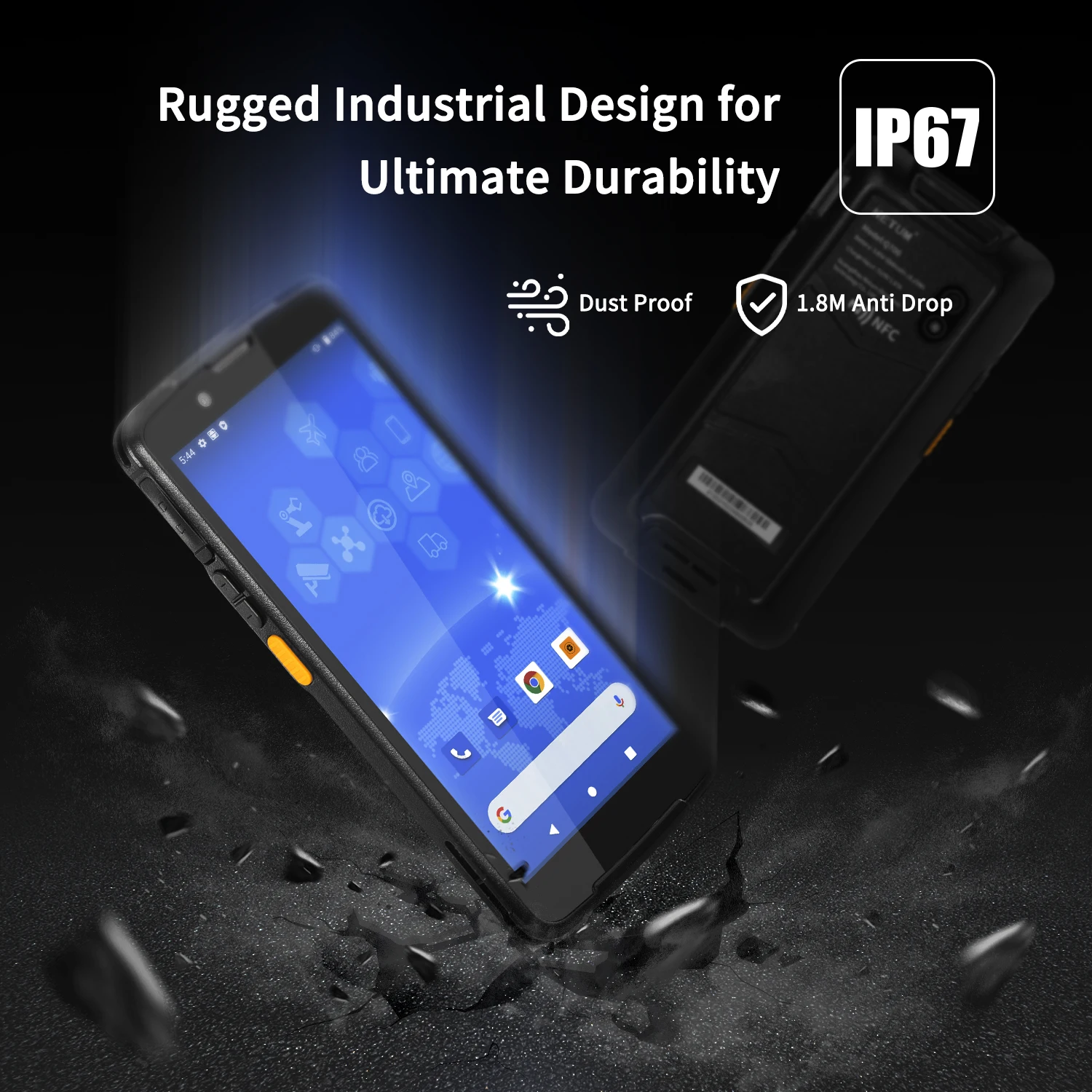 

NETUM Q700 Rugged Android PDA With NFC Barcode Scanning Inventory Management For Industrial Use