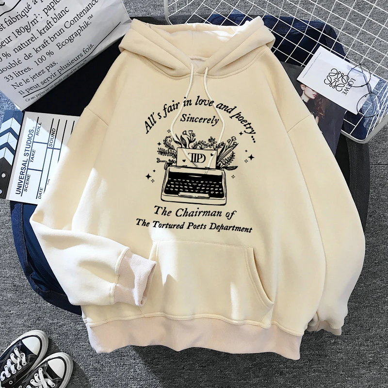 The Tortured Poets Department Album Hoodies TTPD Hip Hop Harajuku Sweatshirt Streetwear Women Men Mange Casual Pullovers Clothes