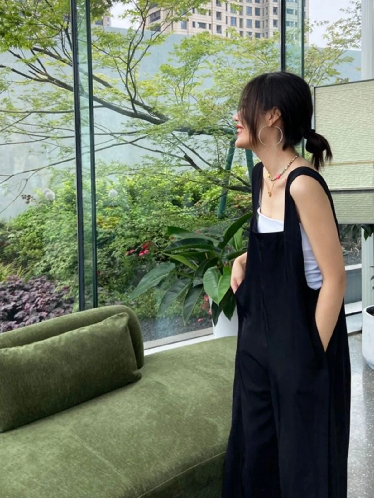 Elegantie Dames Jumpsuits Falbala Modieus Ropa Juvenile Coltrui Multi Cargo Abrikoos Pure Vrije tijd Bodyshaping Romantisch