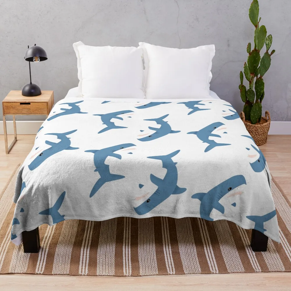 

Blahaj Throw Blanket Cozy Home Blanket Gift for Christmas Holiday