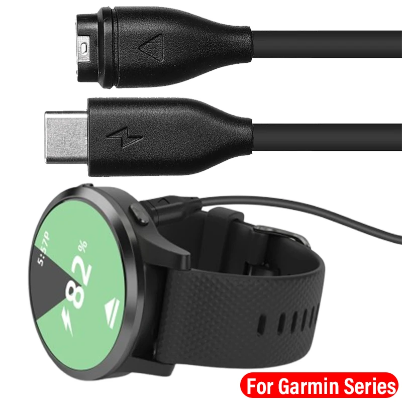 For Garmin Fenix 7/8/5X/6S PRO Charger Cable Portable USB-C Quick Charging Data Sync Cord For Garmin Series Watch Accessories