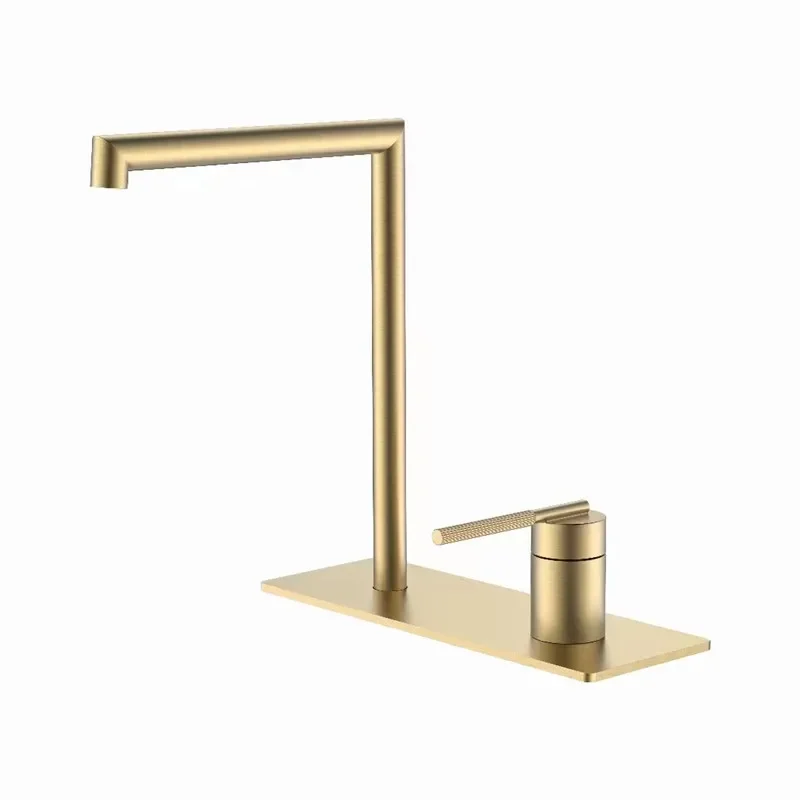 Italian Vintage Style Full Copper Two Hole Basin Faucet Artistic Design for Island Platform Sink Mixer Tap