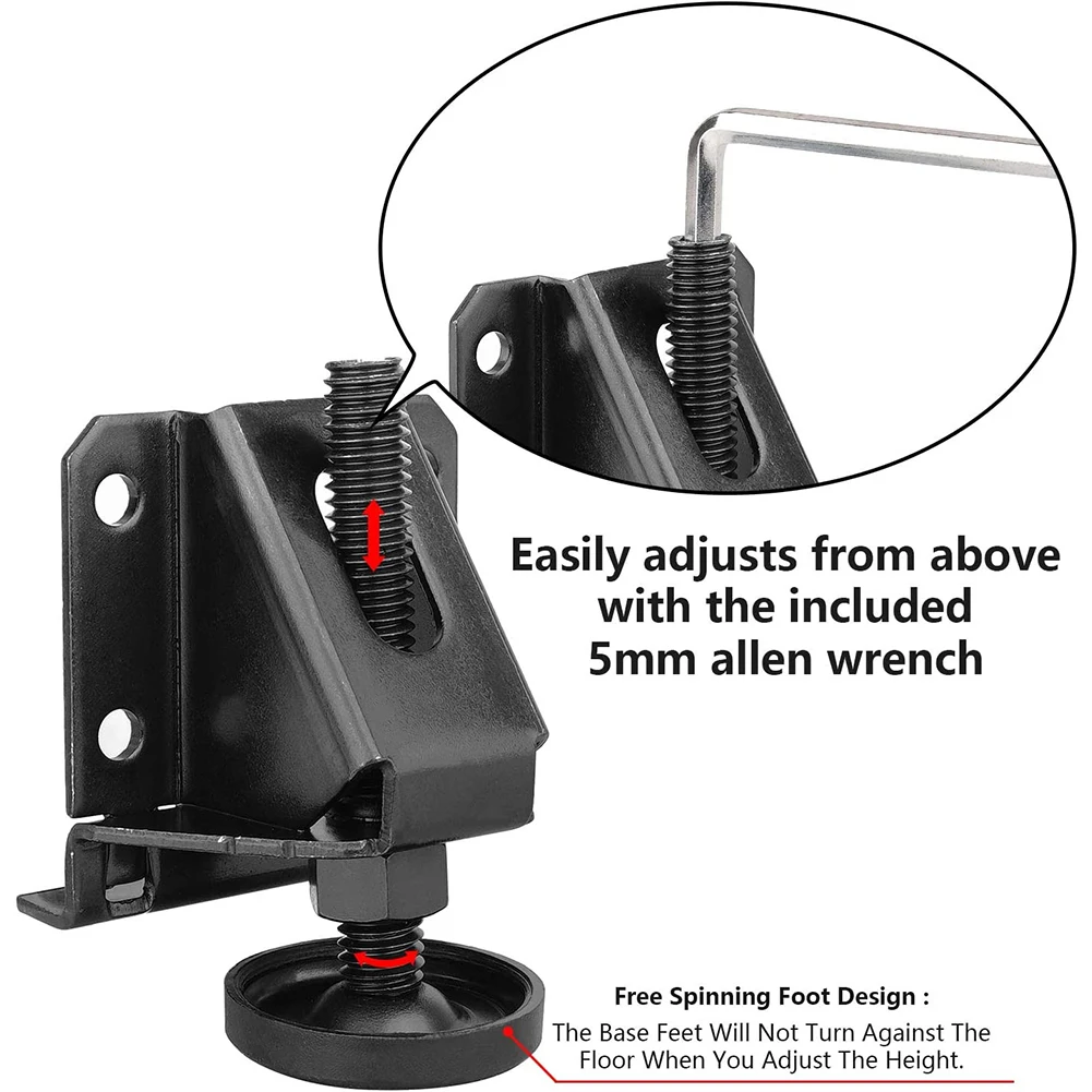 4 Stuks Verstelbare Zware Meubels Levelers Kast Stelpoten Slot Meubels Been Leveler Antislip Basis Voor Tafels stoelen