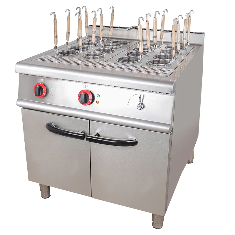 Durable 16 Baskets 700X700X910mm Stainless Steel Electric Gas Noodle Cooking Stove for Canteen Catering