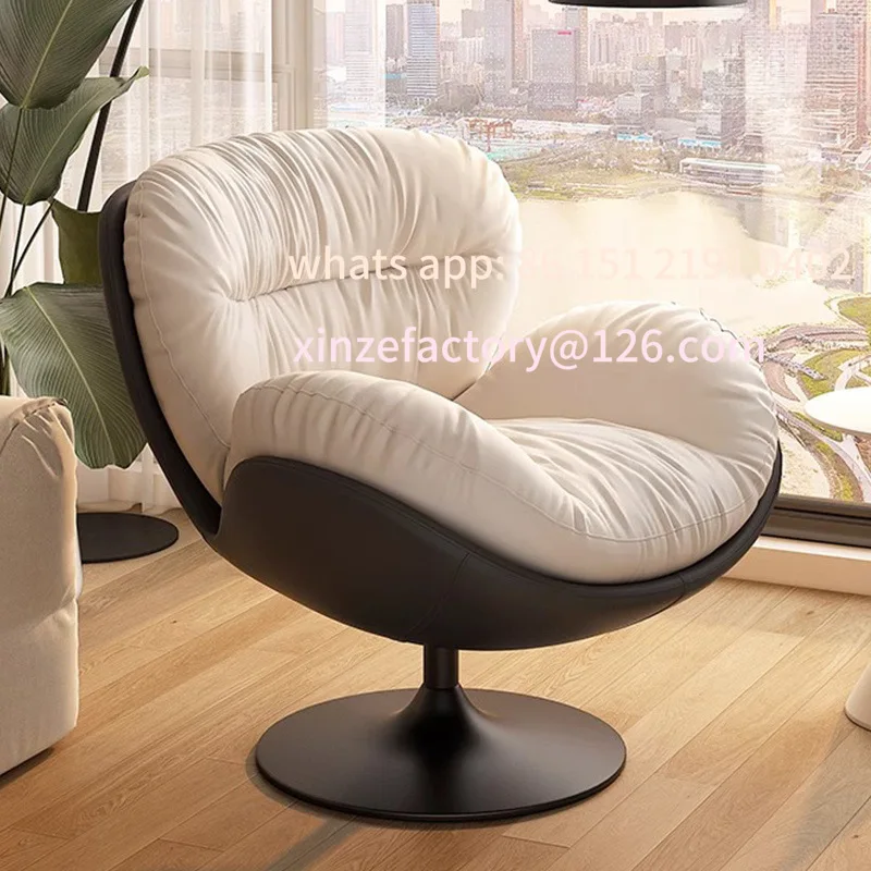

Customizable Luxury Single Simple Sofa Swivel Chair Swivel Eggshell Living Room Balcony Home Lounge Chair Lazy Sofa Chair