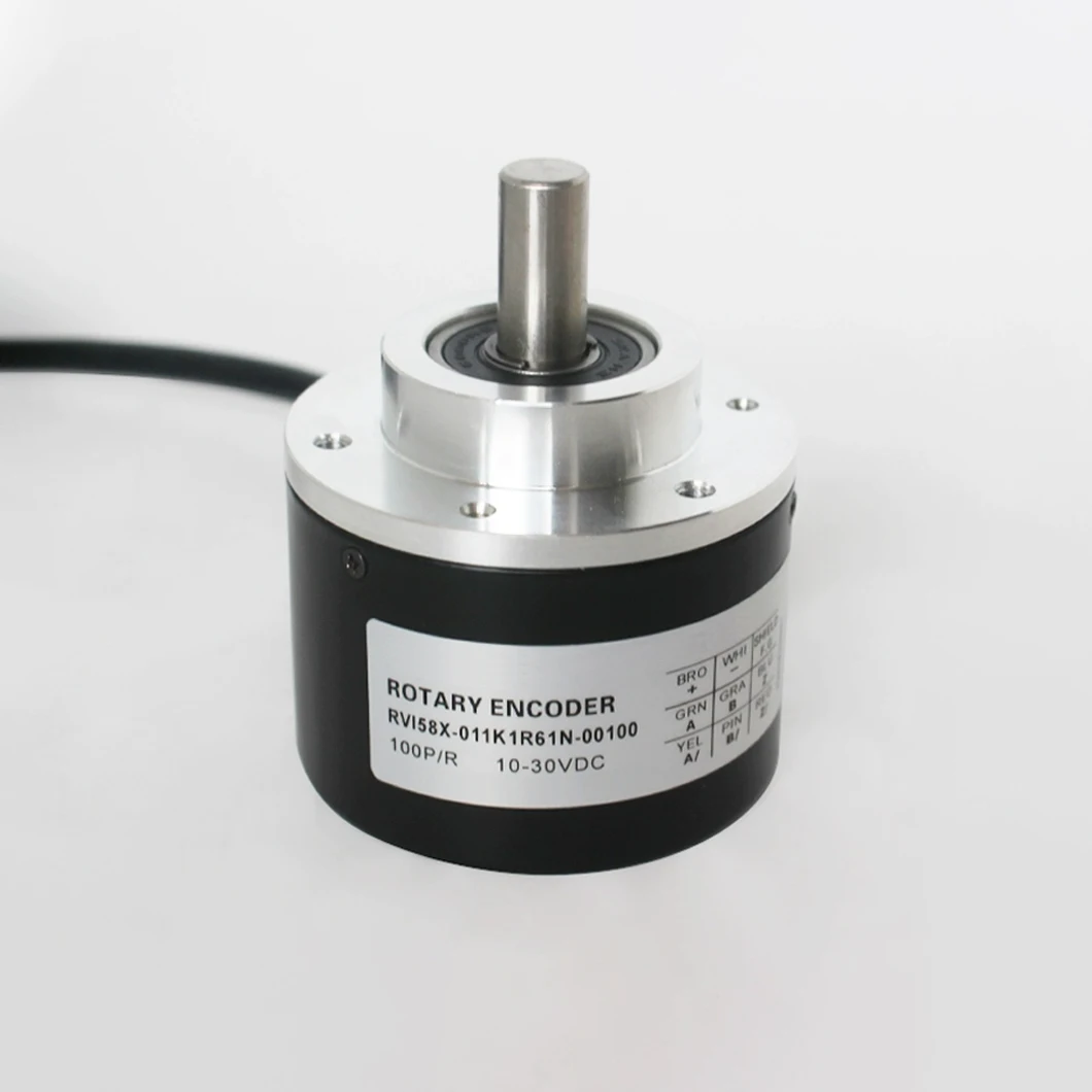 ABILKEEN RVI58X Series 6/8/10MM Solid Shaft 58MM Incremental Rotary Encoder 100~4096P/R Photoelectricity Rotary Encoder