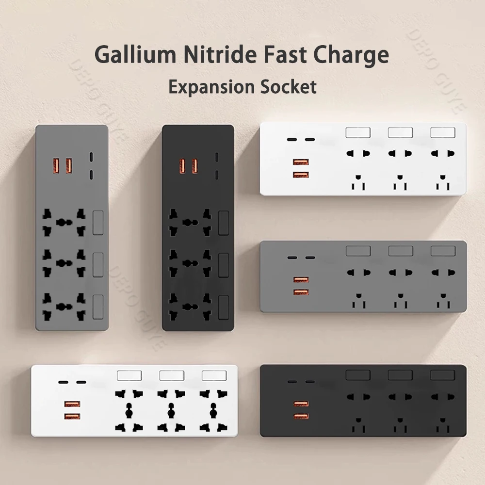 ADEA Us Mexico Standard Expand Socket,universal Five Hole 65w Fast Charge Usb Port Outlet,uk Wall Power Wall Plug