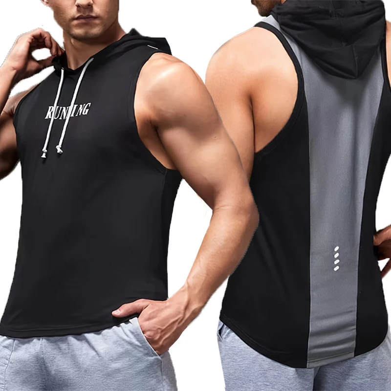 

New Men's T Shirt Vests Summer Gym Workout Casual T Shirt Men Quick-drying Breathable Running Sleeveless Undershirt Men Clothes