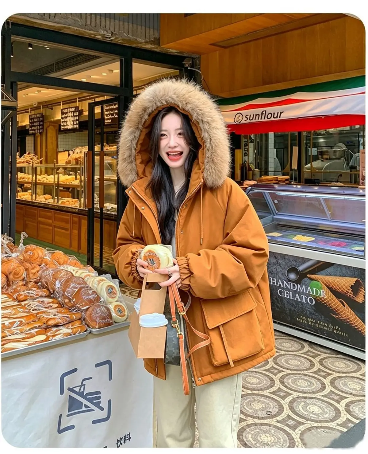 Detachable Large fur collar Plush Thick Cotton Jacket 2026 Autumn Winter New Warm Parker COAT Women's Medium long Cotton Jackets