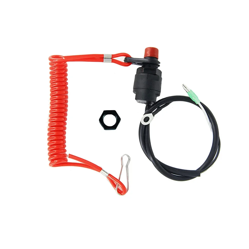 Outboard Engine Motor Scooter ATV Kill Stop Switch Safety Tether Cord Lanyard 