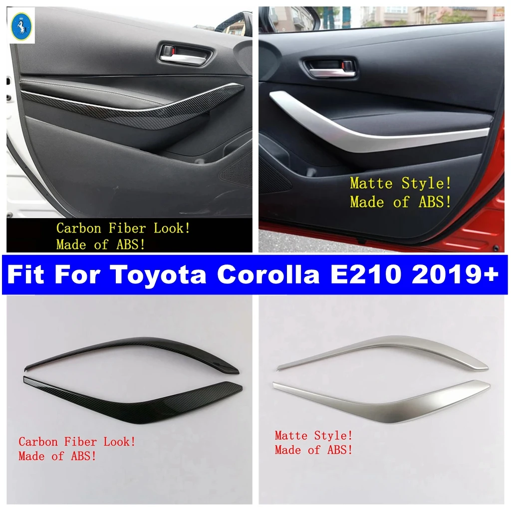 

ABS Matte / Carbon Fiber Auto Accessories Front Inner Door Armrest Handle Panel Cover Trim For Toyota Corolla E210 2019 - 2024