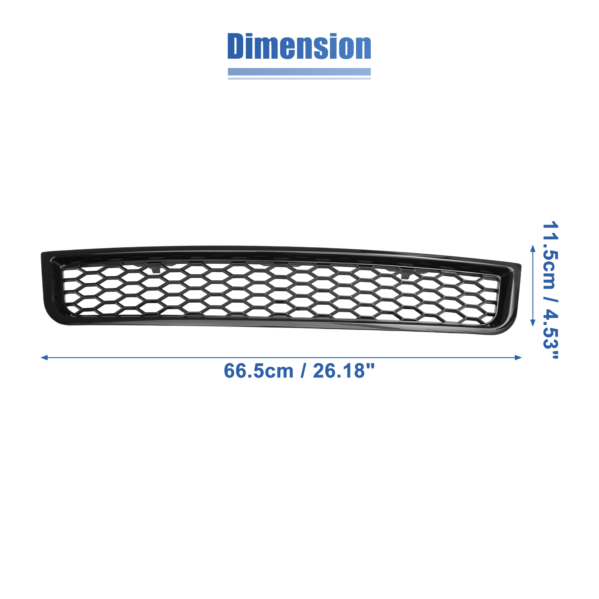 X Autohaux Front Bumper Grille for Audi A4 B6 Sedan 2002 2003 2004 2005 No.8E0807647 Black Plastic