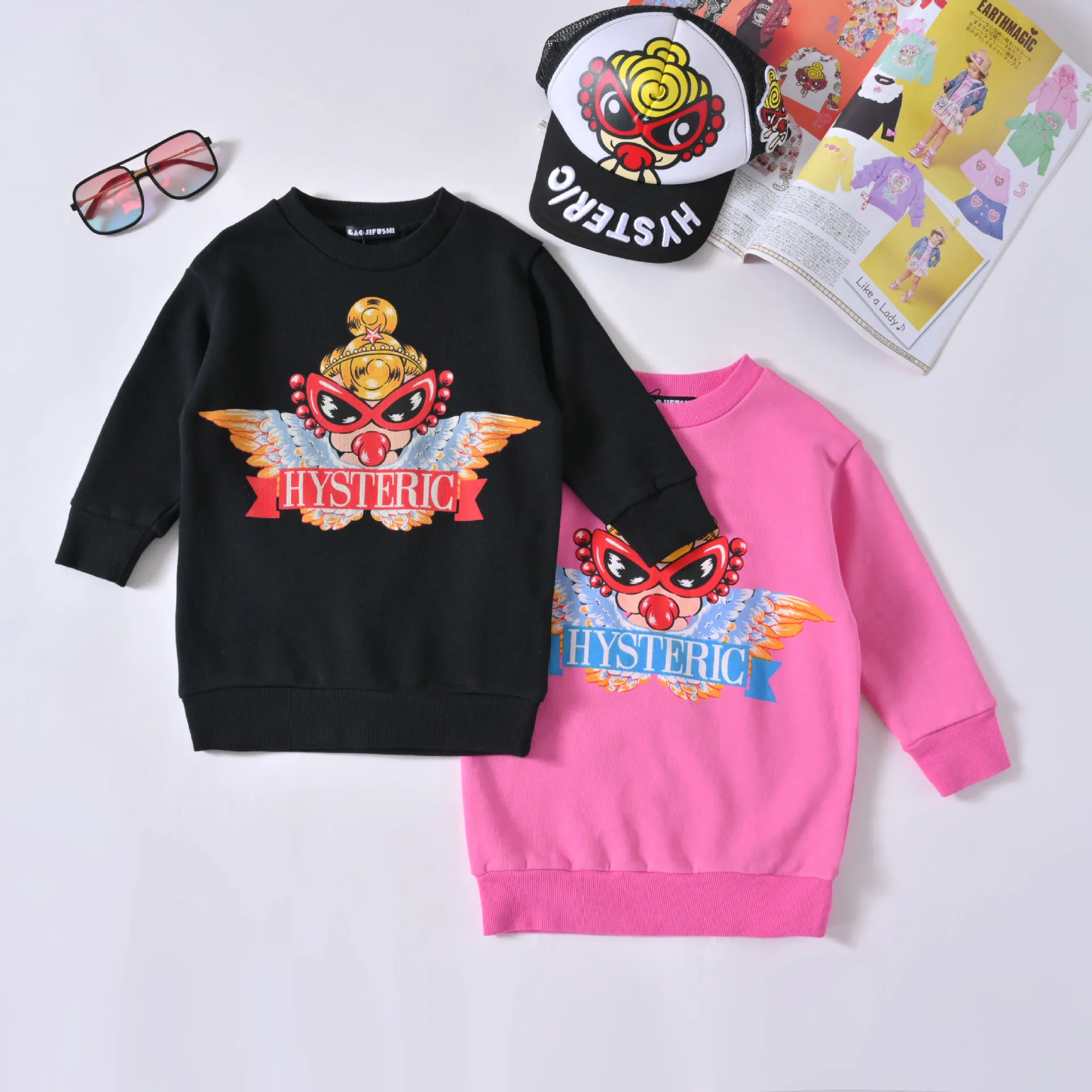 

Cartoon Autumn Children's Clothing Long-sleeved Cotton Print Top Boys and Girls Trendy Fashion Sweater