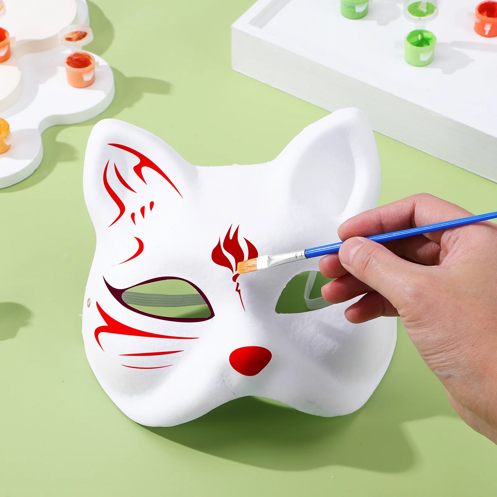 

7Pcs Blank Cat Paper Masks Unpainted for Crafting DIY Painting Masquerade Masks Craft Blanks Painting Crafts,