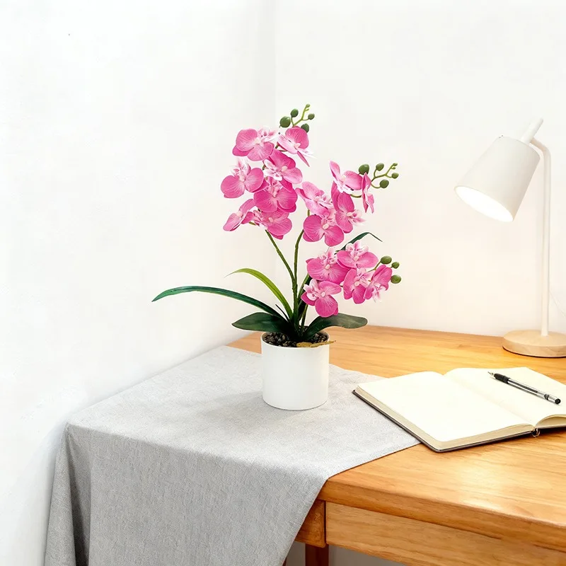 Neue Schmetterlingsorchidee Künstliche Blume im Topf Heim- und Bürodekoration Valentinstag-Geschenk – Detail 4