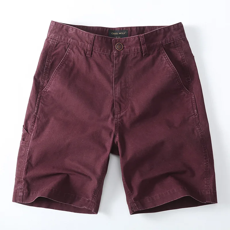 Korean version of shorts summer comfortable men's casual shorts trendy Hong Kong style slim all-match shorts men retro