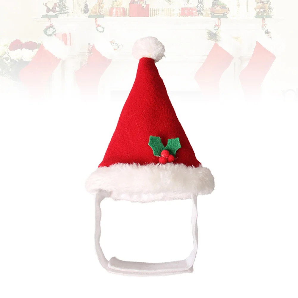 

1 Piece Pet Cosplay Hat Soft Fabric Ball Accent Festive Look for Dogs Cats Holiday Event Party Photo Prop Use Pet Hat
