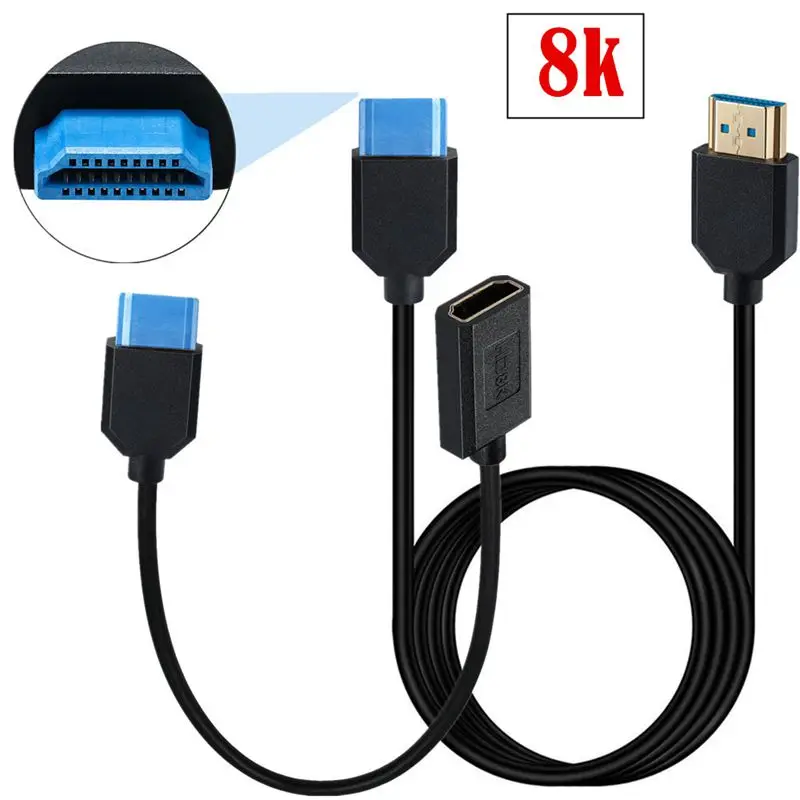 HDMI Compatível Plástico Conector Material LCP, Anti Wear Scratch, Anti-Static Linha Dispositivo Digital Teste, 4K2.0 8K2.1, Versão