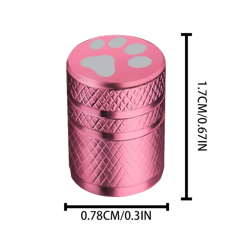 12Pcs Car Tire Valve Stem Caps Pink Cat Paw Car Universal Accessories for Car Truck Motorcycle Bike Perfect Gift for Pet Lovers