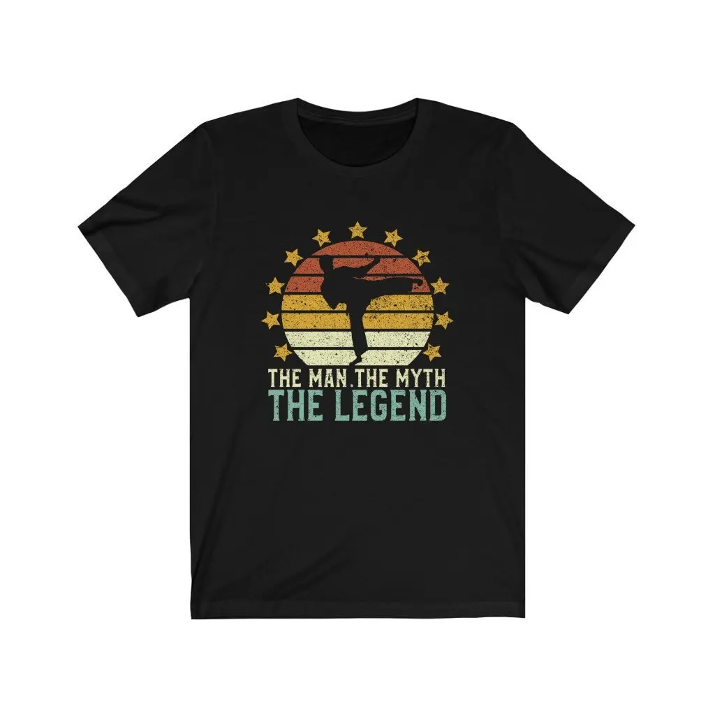 The Man Myth Legend Karate T Shirt For Men Funny Vintage Martial Arts Fighter Sensei Jersey