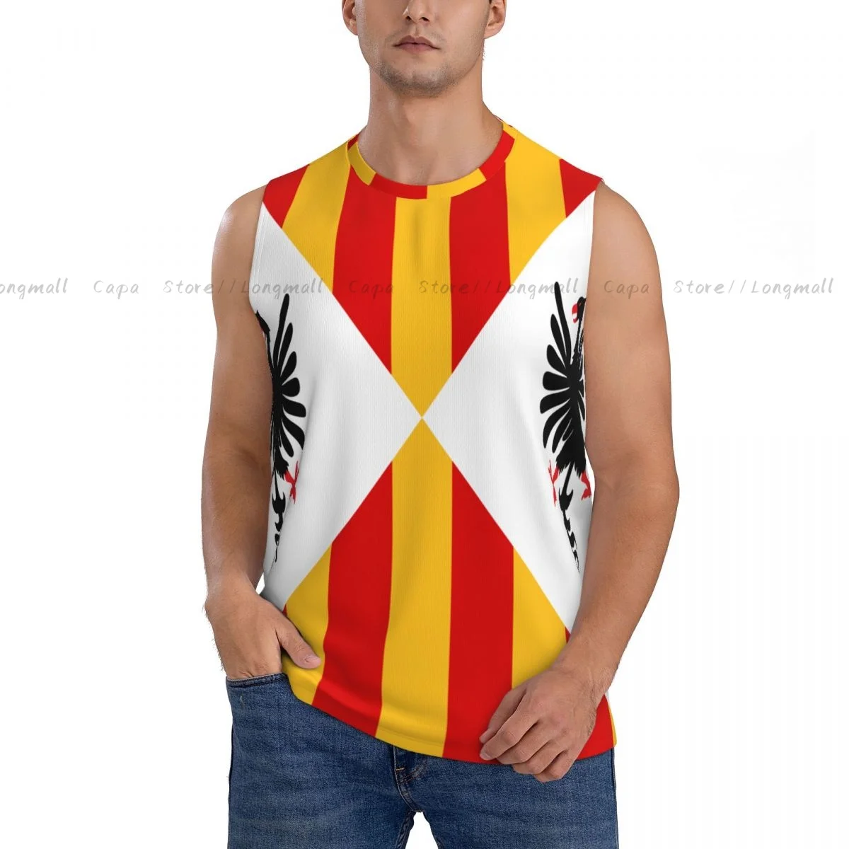 

Men's Pullover Shirt Sports Fitness Swimming Running Vest Quick Dry Flag Of The Kingdom Of Sicily Sleeveless Vest