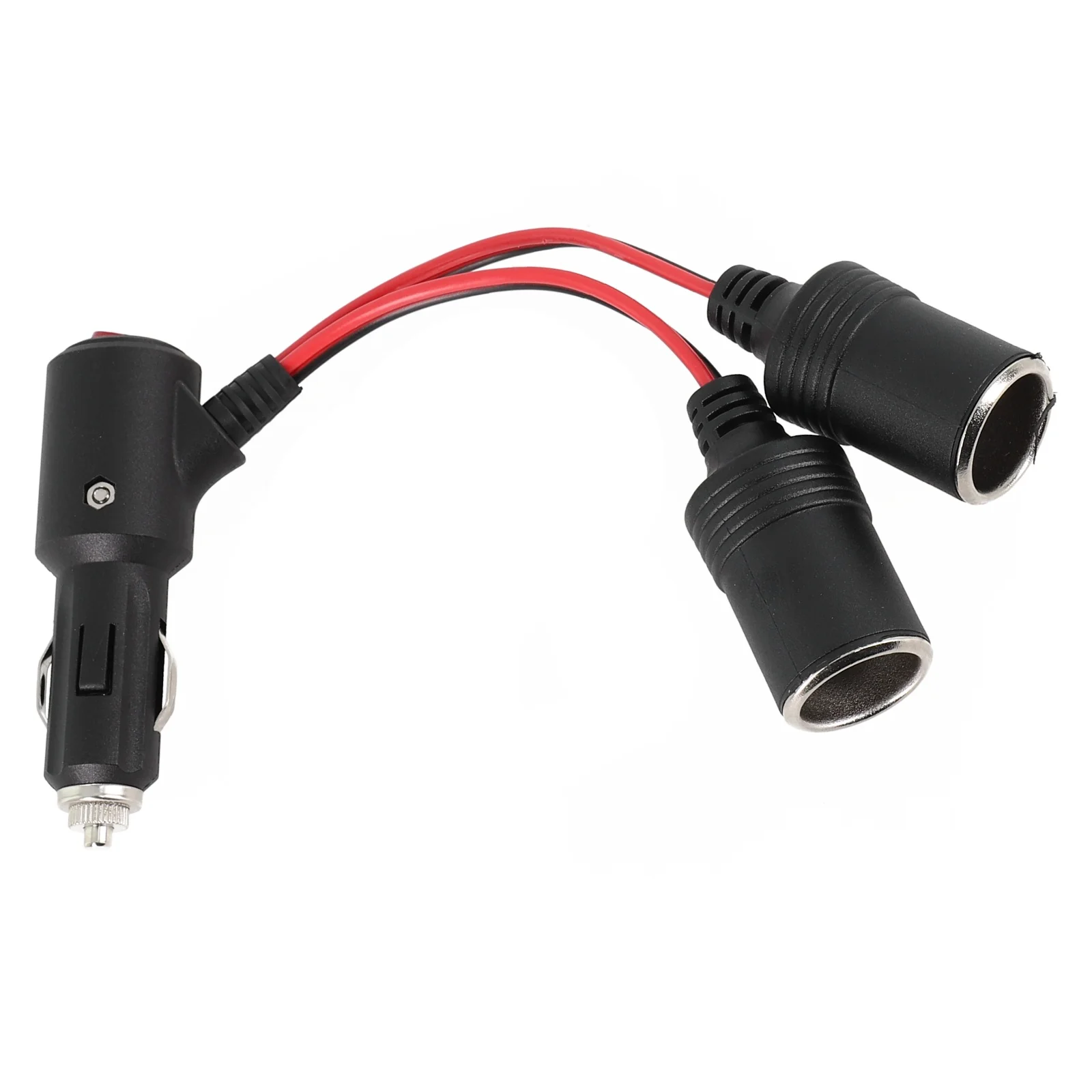 Dual Socket Car Adapter with Quick Installation Connects Easily from One Male to Two Female Ports at 12 24 Volts