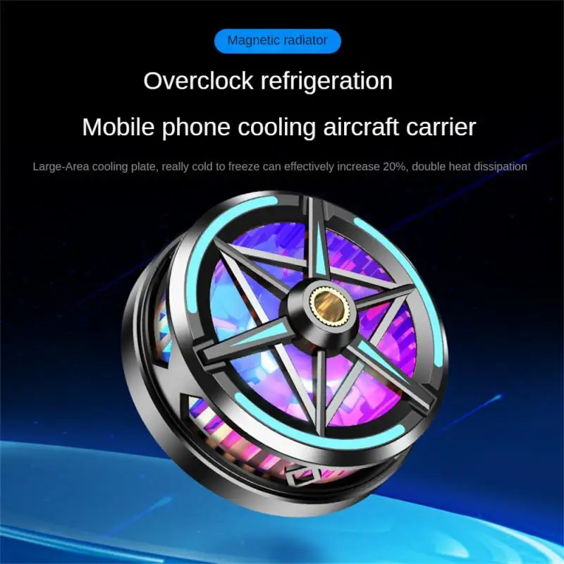 

S6 Mobile Phone Cooler Cooling Fan Magnetic Radiator For PUBG Phone Cooler System Cool Heat Sink For Cellphones Tablets