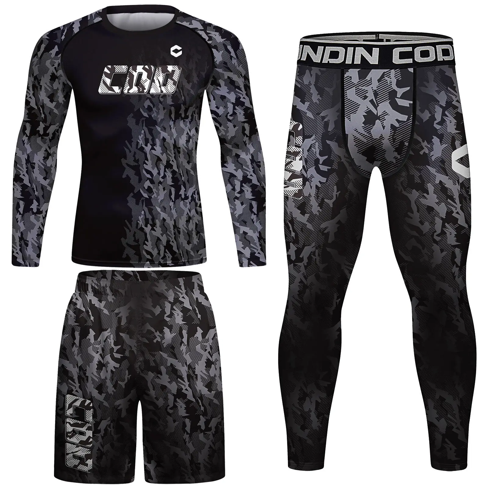 Boxing Compression Bjj Rashguards Sportsuit For Men Taekwondo Jiu Jitsu T-shirts Shorts MMA Muay Thai Workout Rash Guard Tights