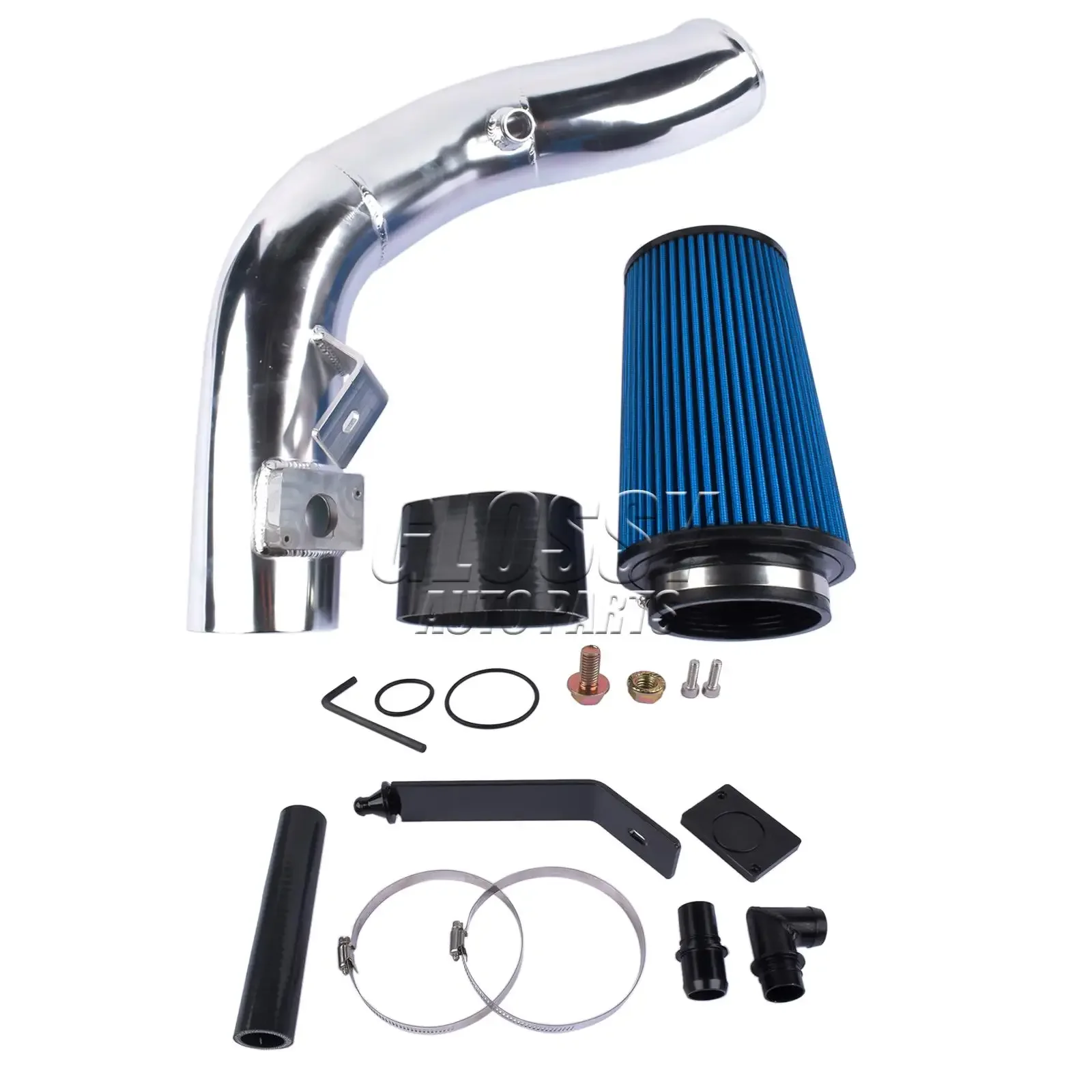 AP03 Silver Cold Air Intake Kit For Ford 6.0L Powerstroke Diesel F250 F350 F450 F550 2003-2007