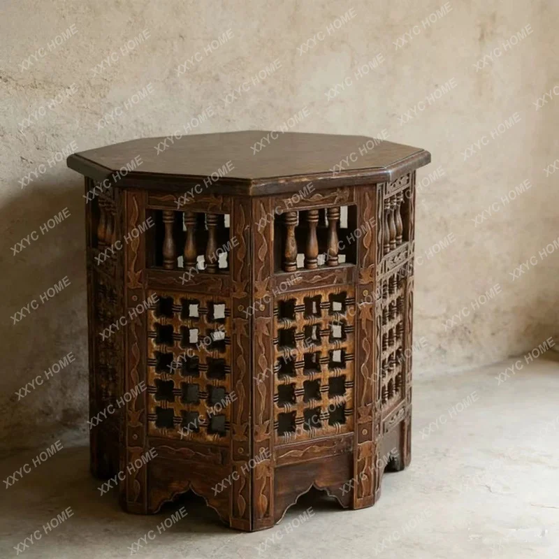 Style furniture corner edge few ancient and modern logs Moroccan style solid wood corner decoration