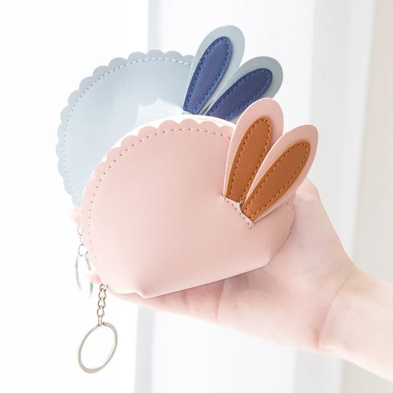 

Easter Bunny Coin Purse Mini PU Wallet with Rabbit Ears, 12x5x9.5cm Lightweight Pocket Money Bag for Women Girls