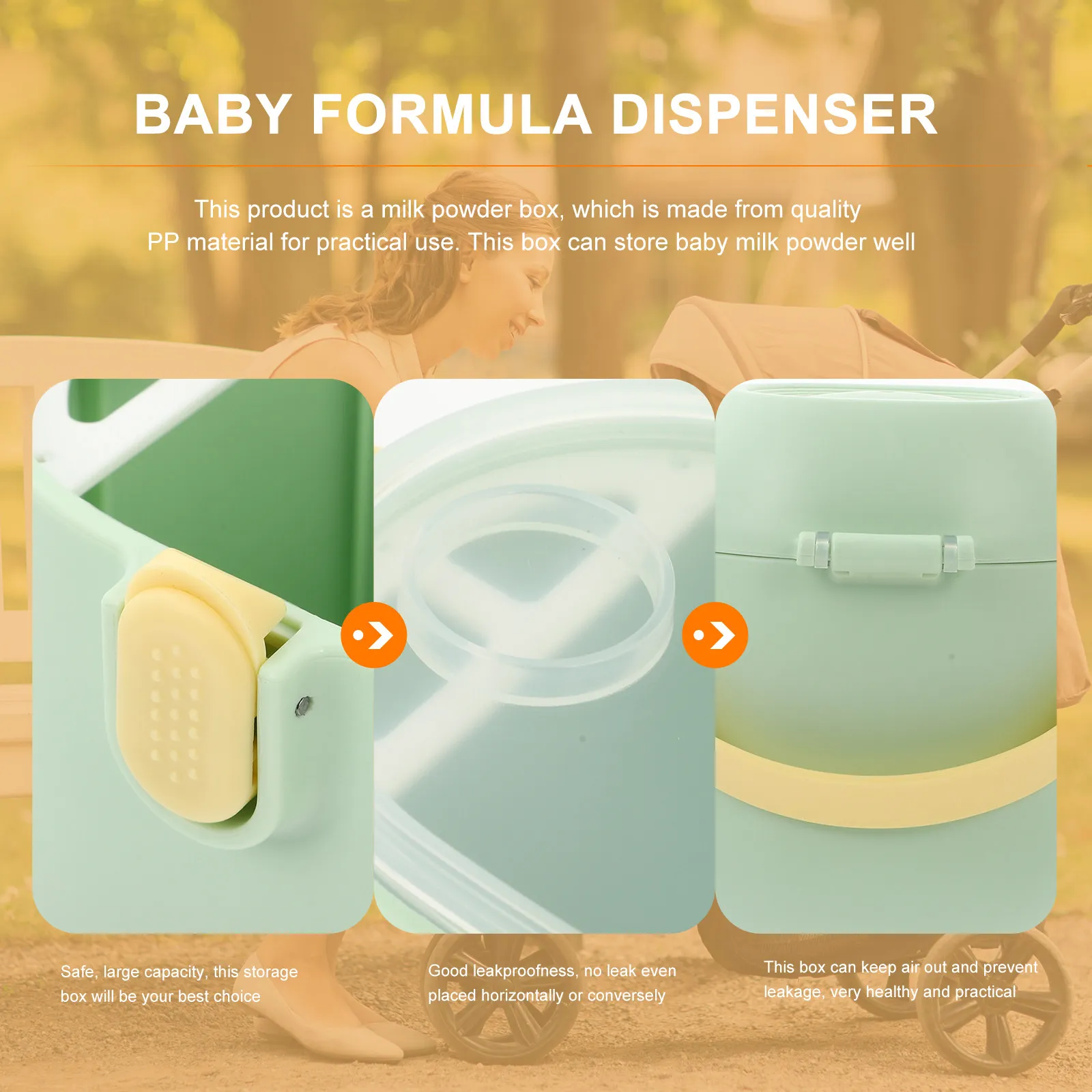 

Контейнер для детской смеси, портативный, герметичный, с ложкой, для хранения молочной смеси, дорожный, для детских принадлежностей