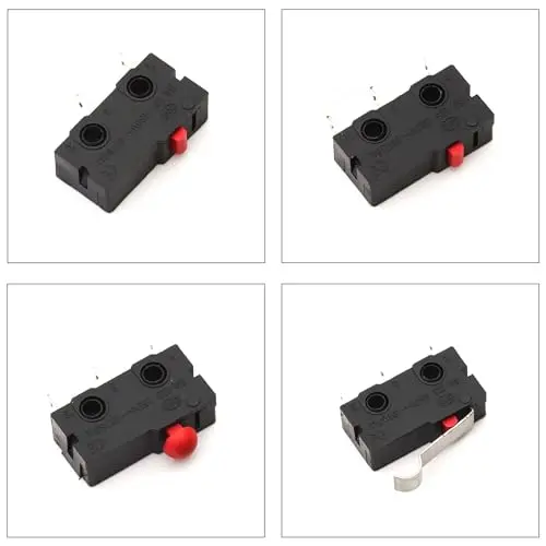 Micro Limit Switch Assortment Kit 2Pin 3Pin 1NO 1NC AC 5A 125V 250V Momentary Push Button for Electronics DIY Projects