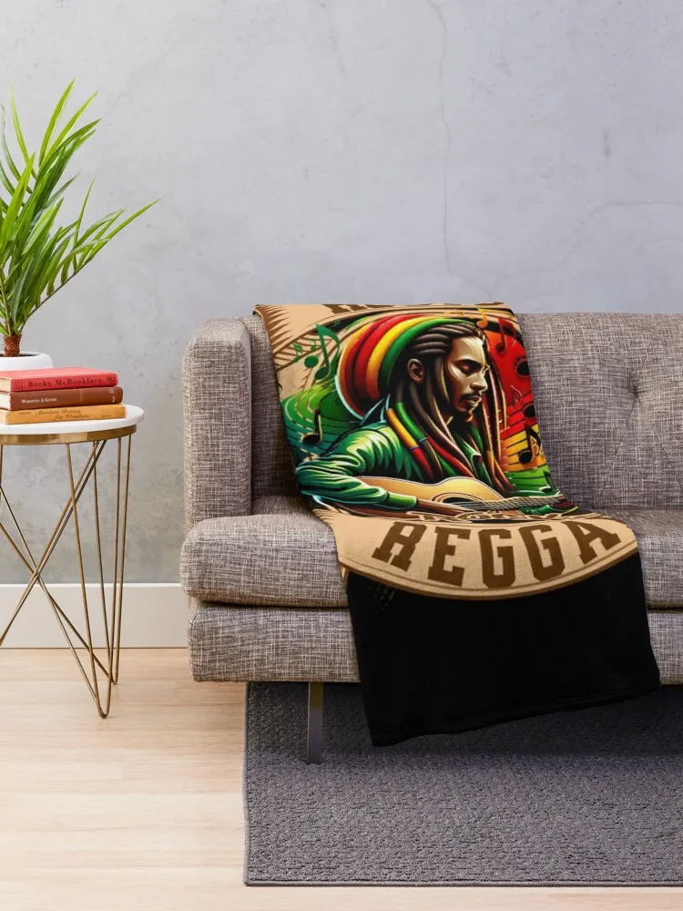 Roots Rock Reggae Throw Blanket Decorative Sofas Warm Hairy valentine gift ideas Blankets