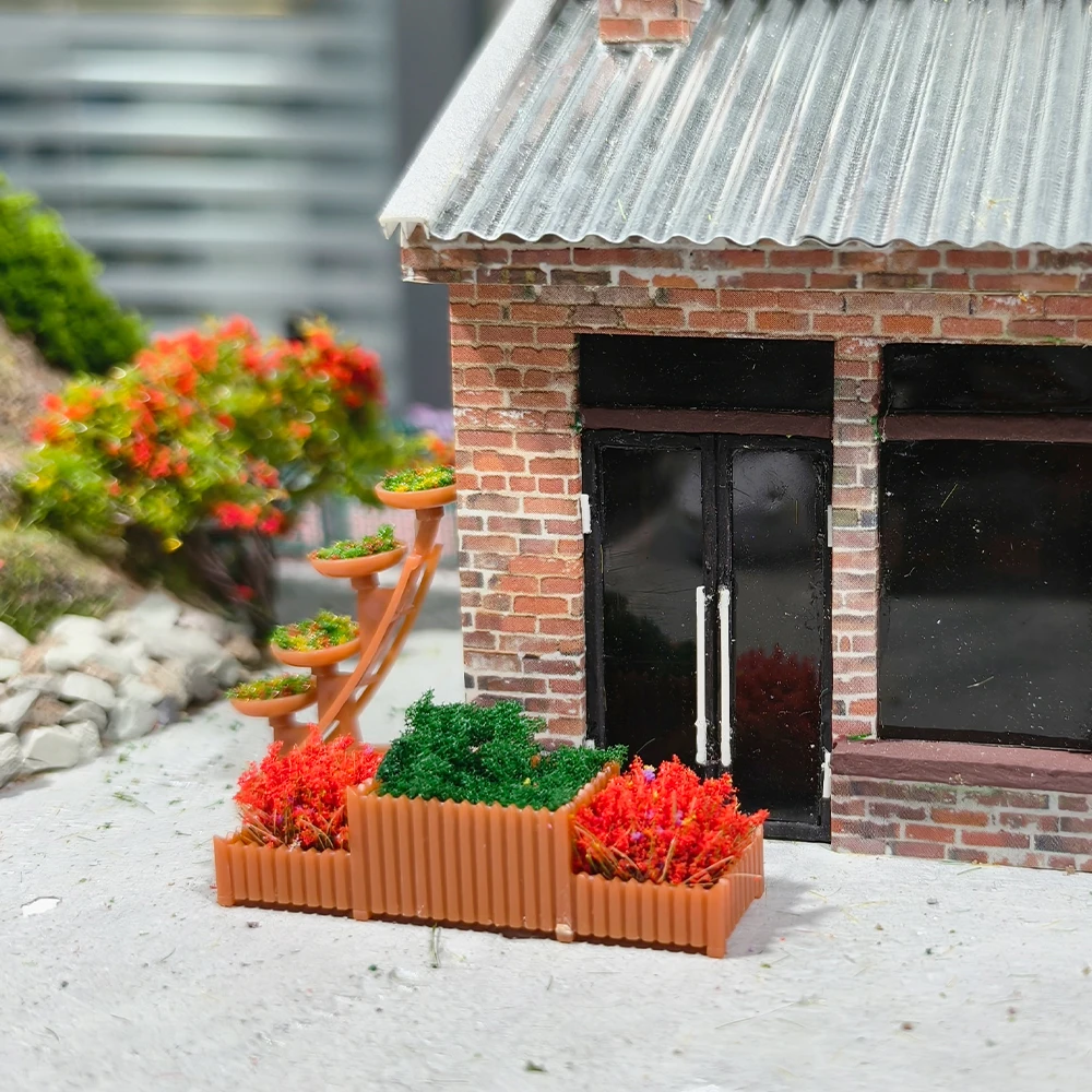 Künstliche Miniatur-Blumenbetten, Modellpflanzen für DIY-Modellbau/Mikrolandschaft/Sandtisch, Gartendekoration/Diorama, 3 Stück/Menge
