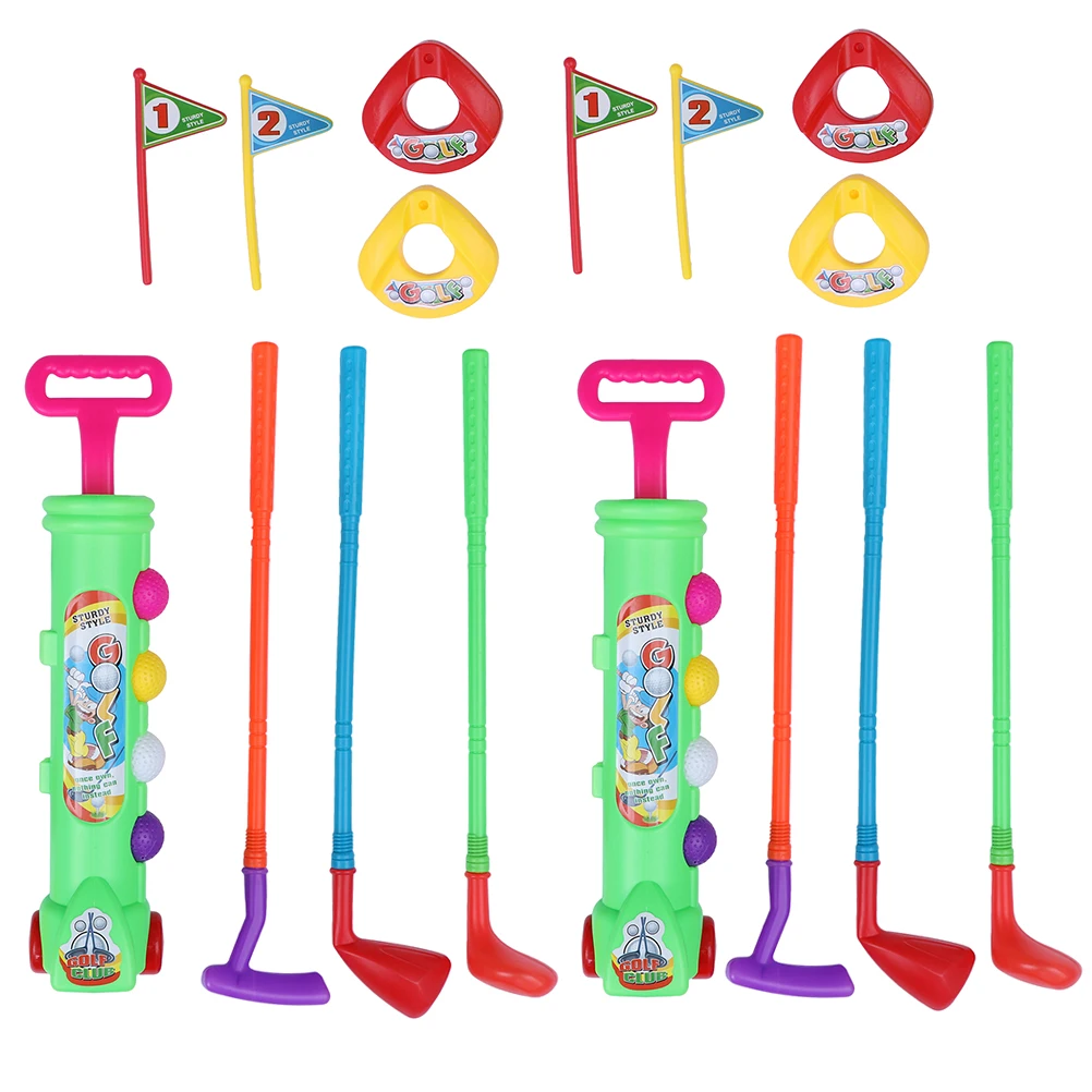 ゴルフおもちゃ 子供用 2セット スポーツ 屋内 知育玩具 プラスチックスーツ 軽量 幼児遊び 親子ゲーム ボール